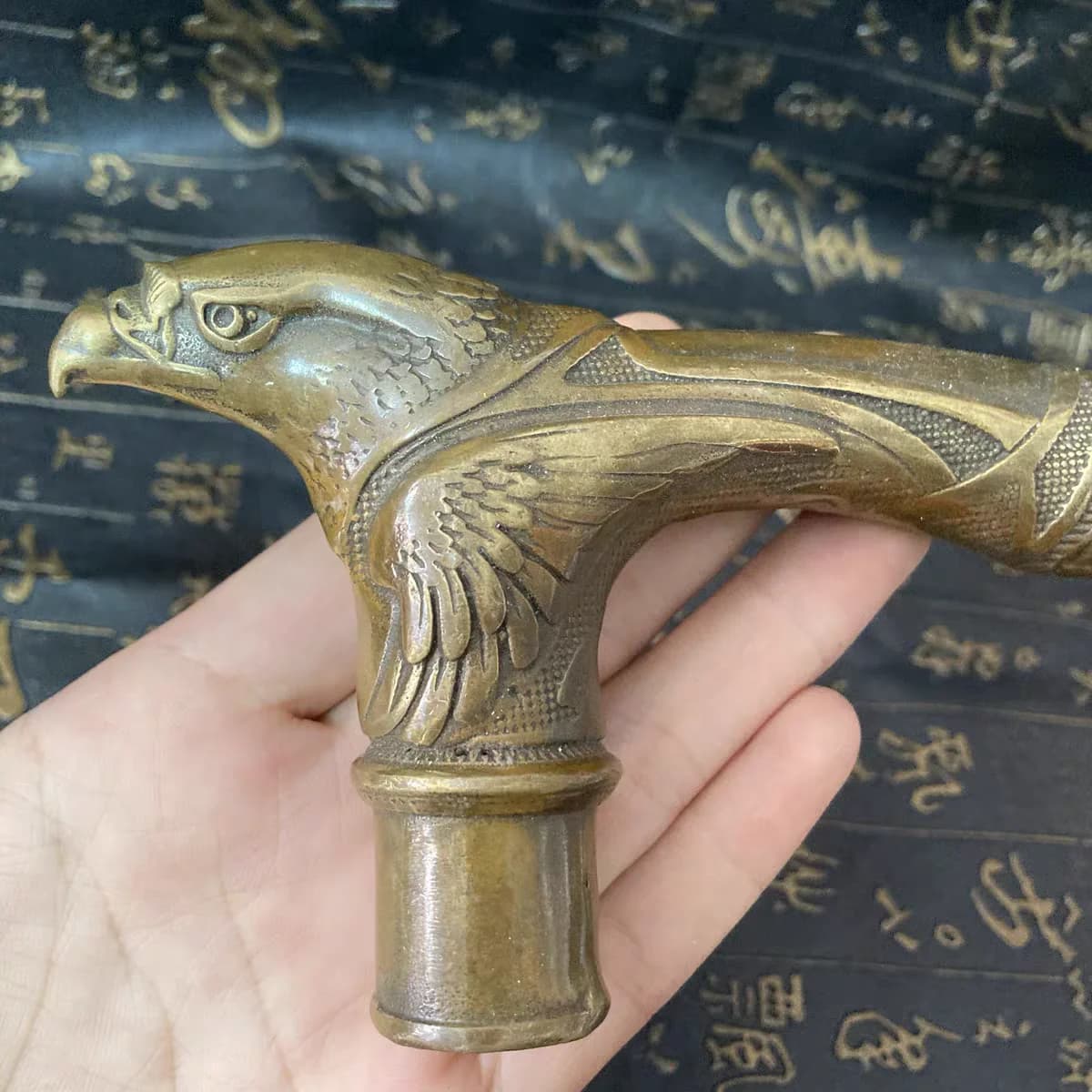 Brass Eagle Head Statue Walking Stick Cane Handle Top Topper Collection