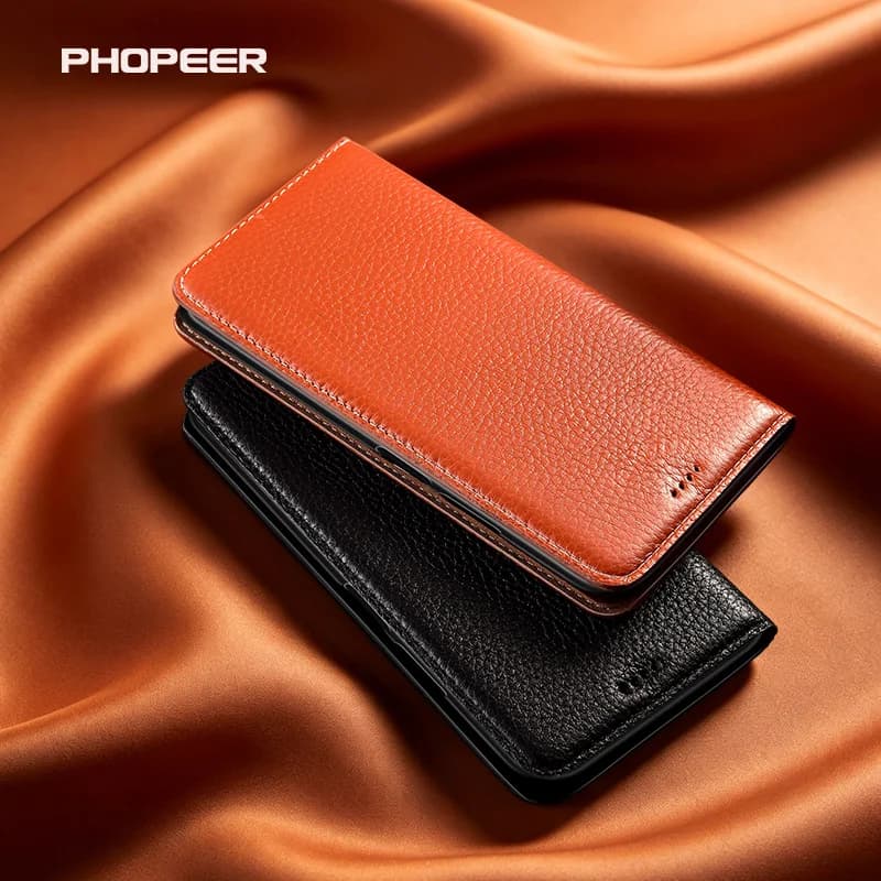 Luxury Genuine Leather Case for Samsung A03 13 23 33 53 73 Core  4G 5G Litchi peel pattern card pack phone case