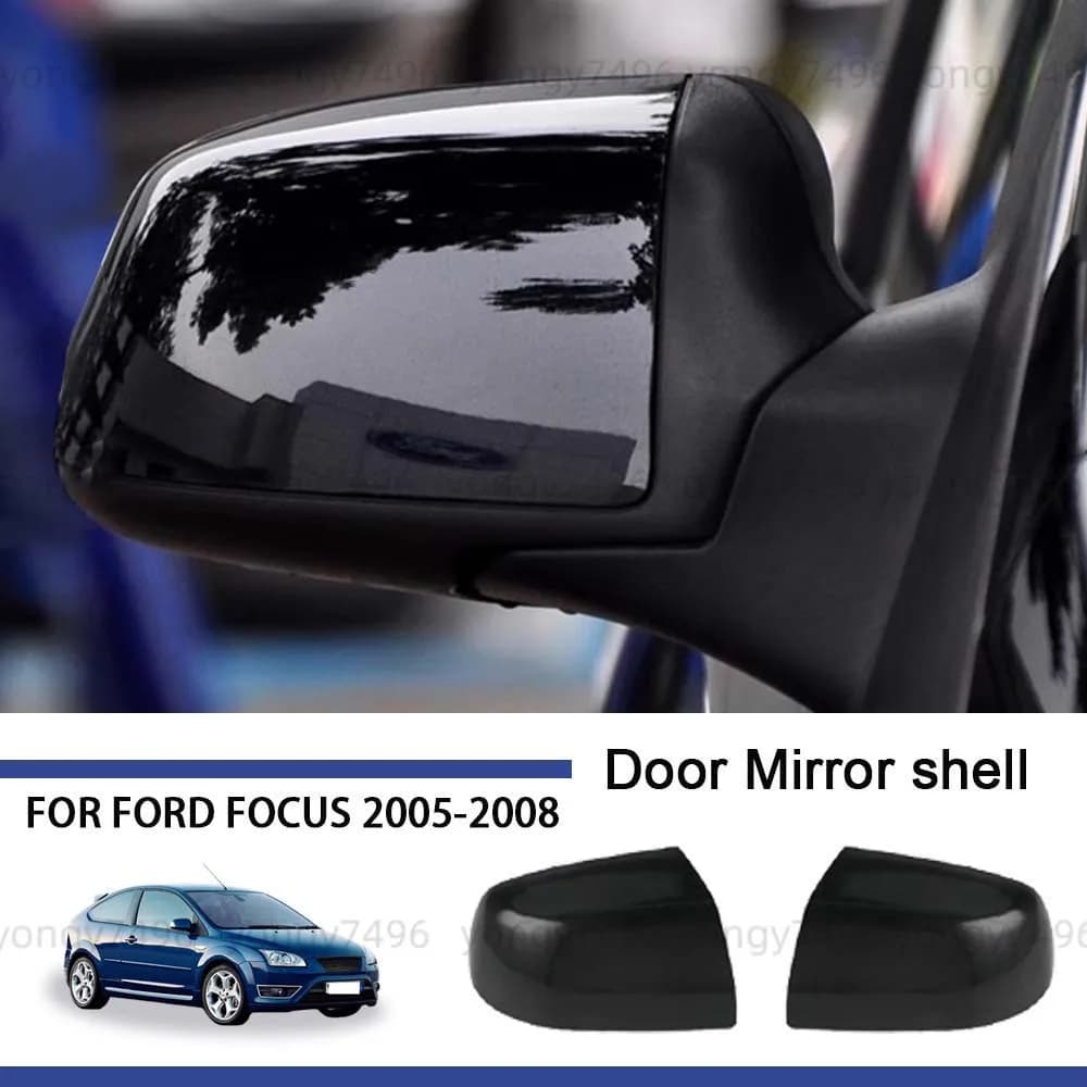 Cars Accessories Door Mirror Shell FOR Ford Focus 2005 2006 2007 2008 Protective Cover Carbon Fiber Matte Black Replace Rearview
