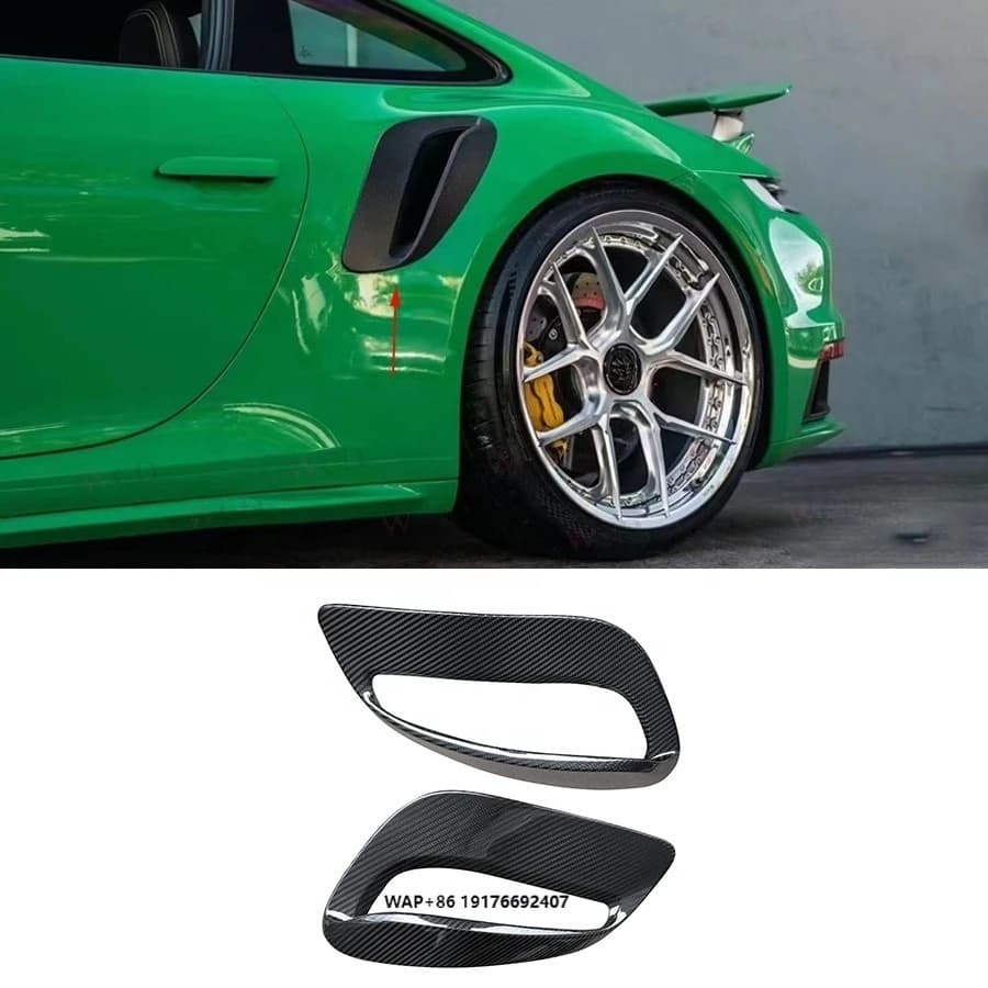 TA Style Dry Carbon Fiber Side Fender Air Intake Scoops Vents forPorsche 911 991 Turbo S 2-Door 2014-2016 Side Vent Bodykit