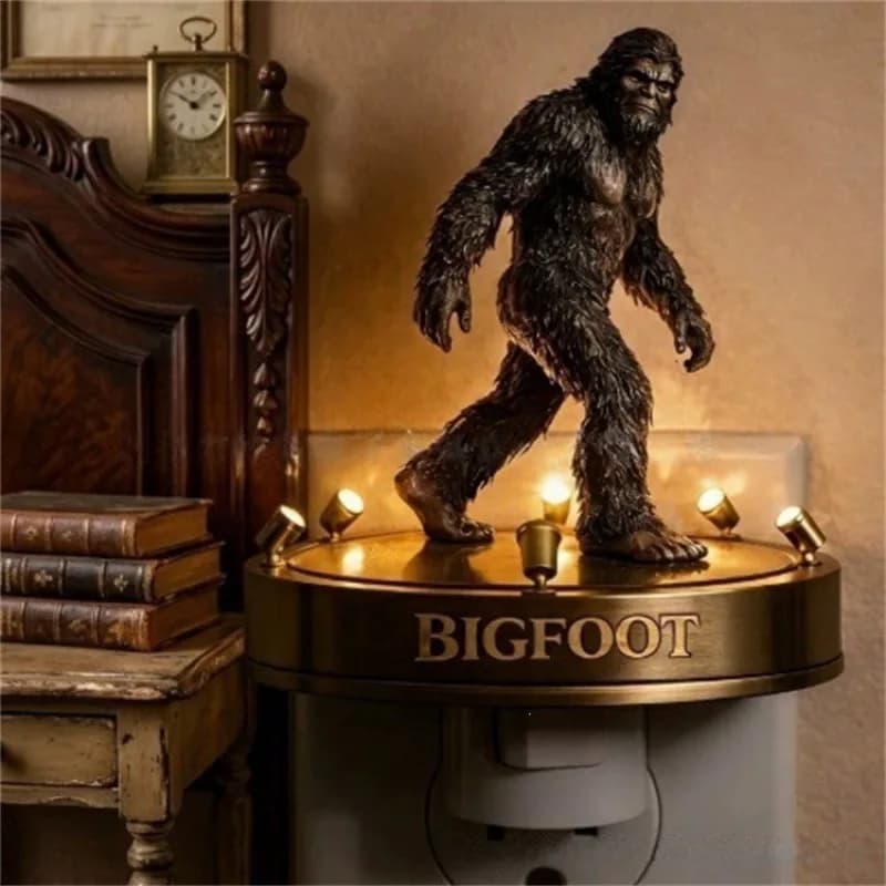 Creative Resin Bigfoot Night Light Nordic Style Atmosphere Lamp Ornament Home Office Desktop Decor Home Decoration Accessories