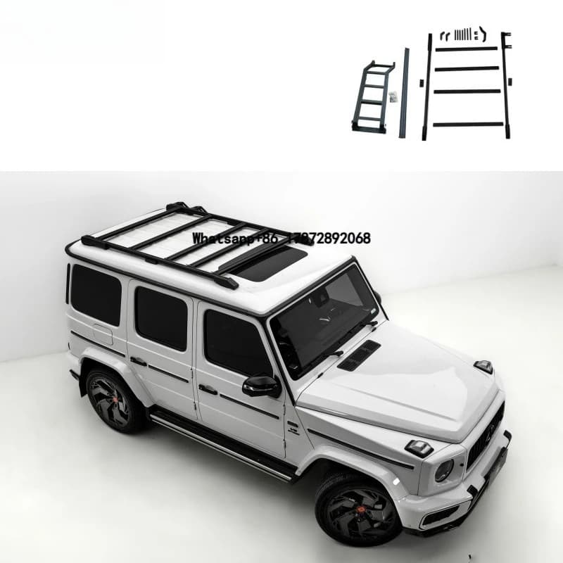 W465 Roof Rack with Ladder Fit for G Class W464 and W465 From 2019 - 2026 Year Adjusted Luggage Rack for G Class
