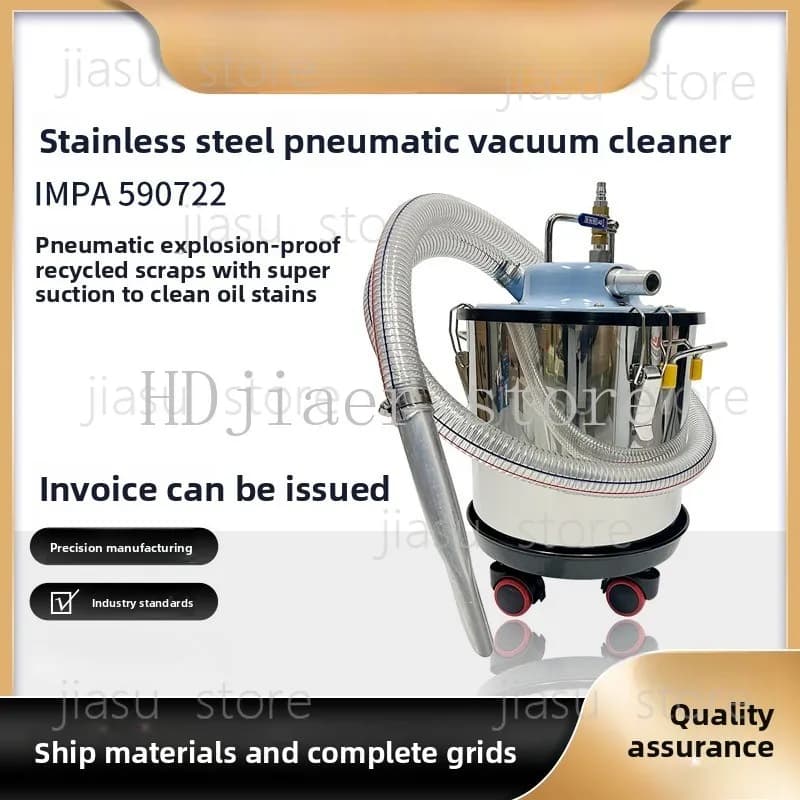 Pneumatic vacuum cleaner for both dry and wet use, industrial dust suction, iron chip suction, strong iron chip removal