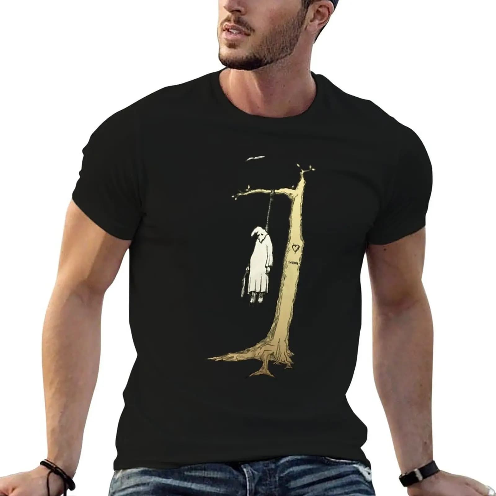 jim thiebaud hanging klansman shirt T-Shirt shirts graphic tees oversized graphic tee t shirt men 100℅ cotton