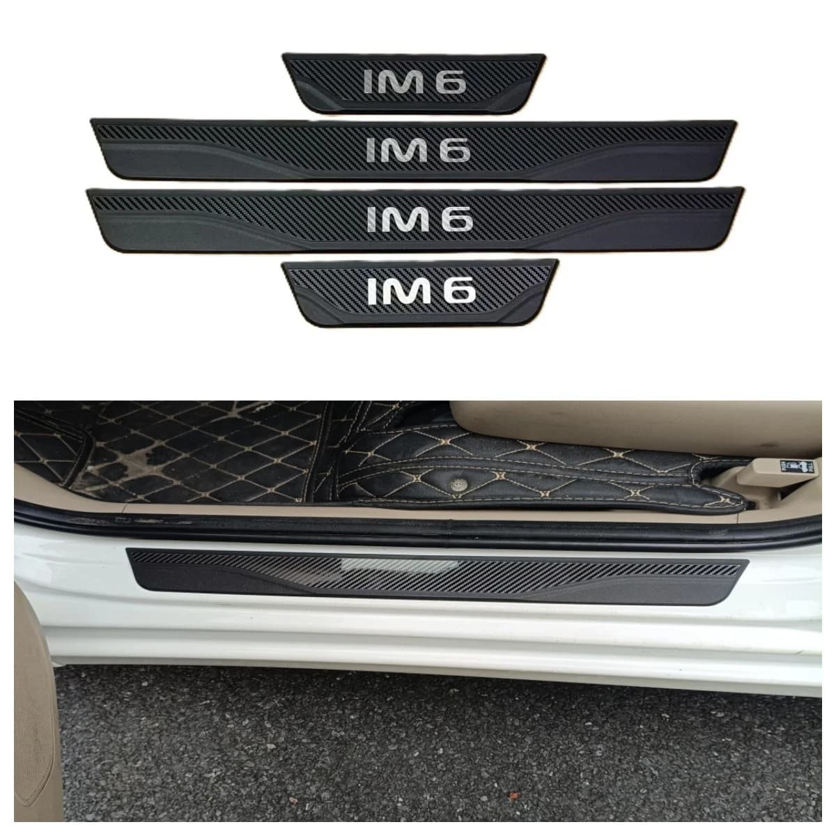 For IM MOTORS IM6 2020-2024 2025 2026 Car Door Sill Scuff Plate Pedal Threshold Protector Sticker Steel Auto Interior Accessory