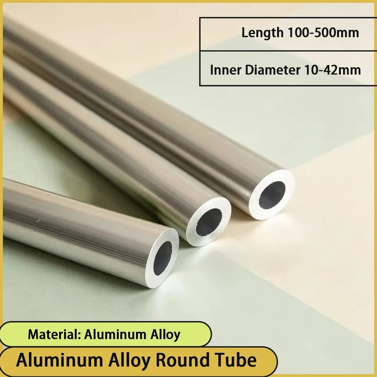 Aluminum alloy round tube with an inner diameter of 10-42mm is used for building supports, industrial frames, etc