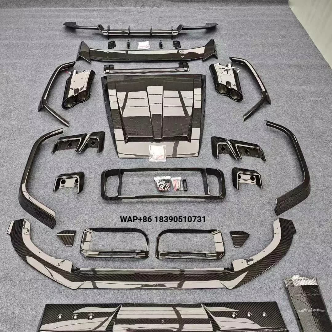 G900 Carbon Fiber Bumper Lip Kit Diffuser Bodykit for Benz G Class W464 G63 G800 Upgrade to G900 Rocket Design Body Kit