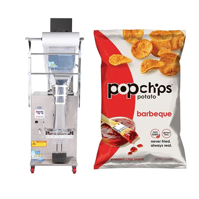 999g Microcomputer Automatic Multi Head Packing Chips Machine