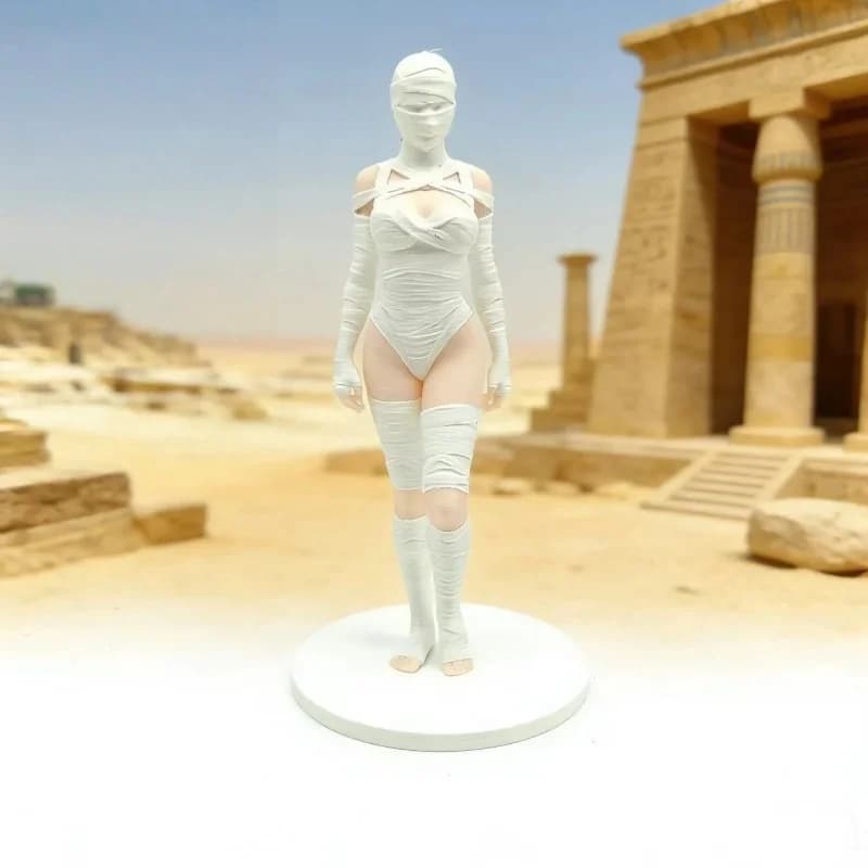 Mummy Girl Egyptian Pyramid Sexy Girl 3D Printing Model Handmade Desktop Ornament Two Color Printing