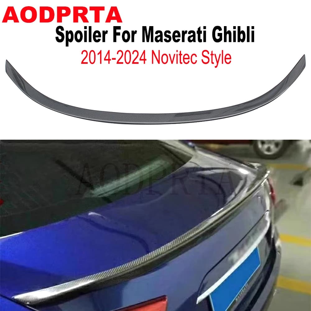 High Quality of Carbon Fiber Rear Trunk Spoiler Lip Trunk For Maserati Ghibli Sedan 2014-2024