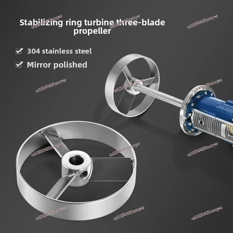Turbine Three Blade 304 Stainless Steel Disc Lab Mixer Paddle Impeller Ika Agitator