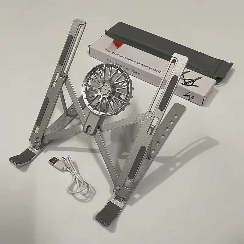 Adjustable Laptop Fan Stand Aluminum Lifter Laptop Stand for 9-17.3 Compatible Desks