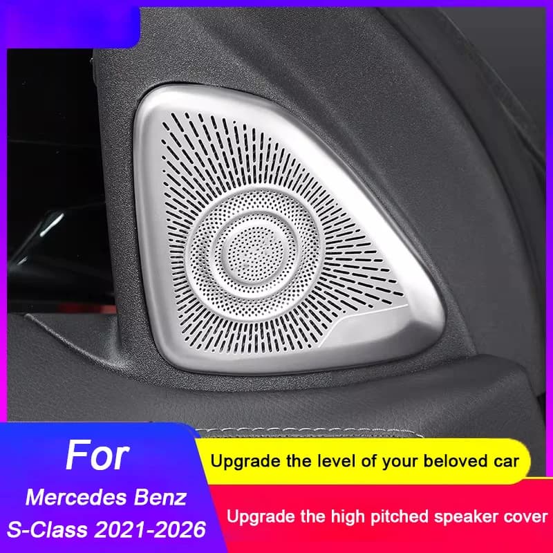 For Mercedes Benz S Class W223 2021-2025 2026, High Pitched Tweeter Speaker Panel, Door Horn Cover, Under Seat Air Outlet Cover