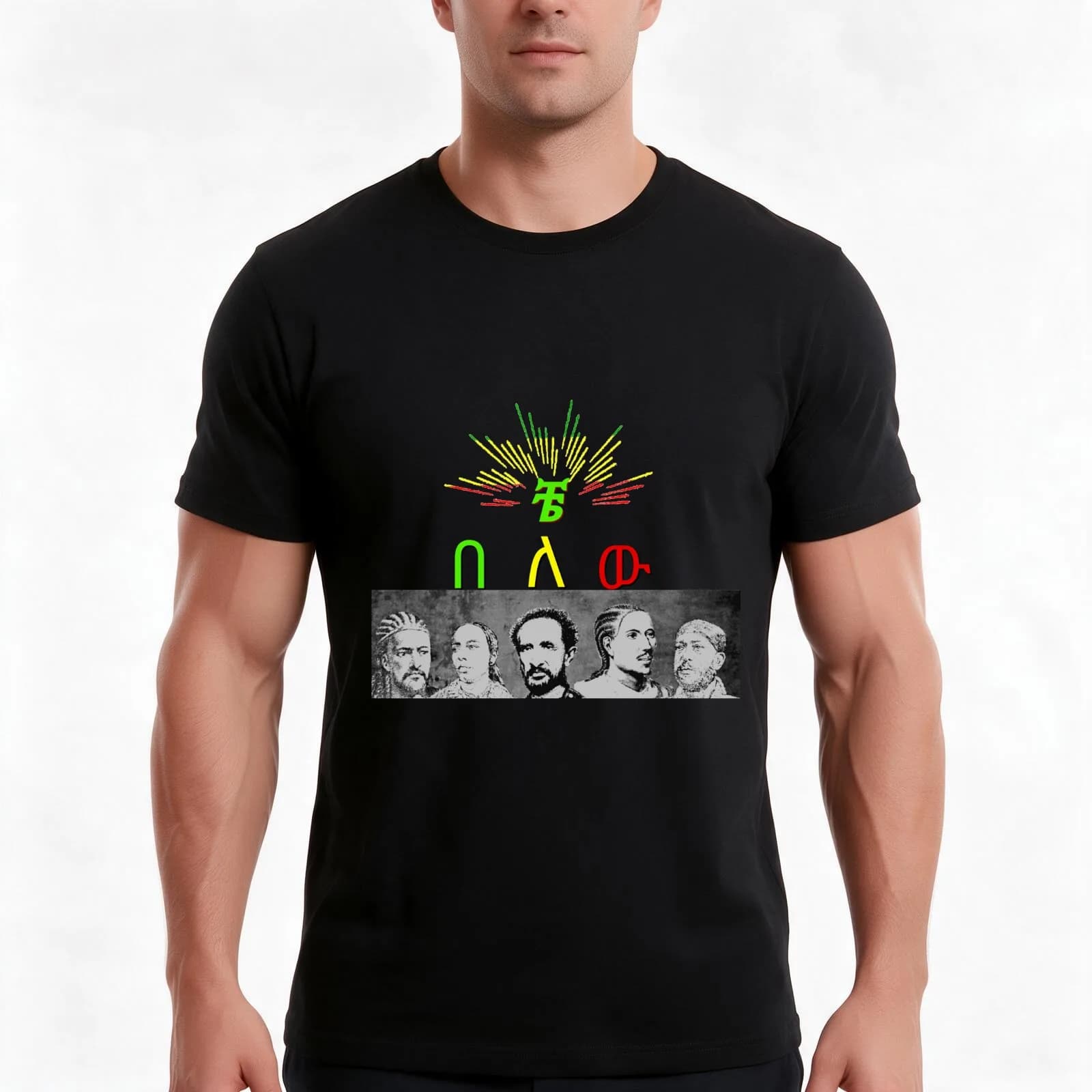 Ethiopia T-Shirt, Summer Casual Cotton Tee, Oversized Streetwear Tops, Vintage Graphic Print, Loose Fit Short Sleeve