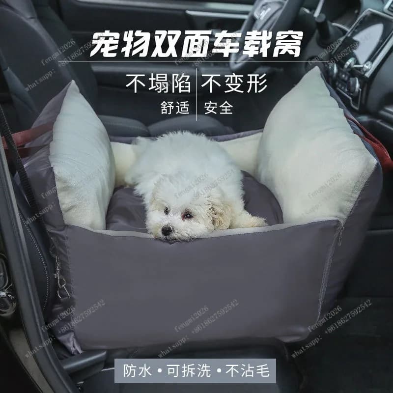 New Double-sided Pet Car Seat Bed Waterproof Soft Dog Cat Carrier for Vehicle