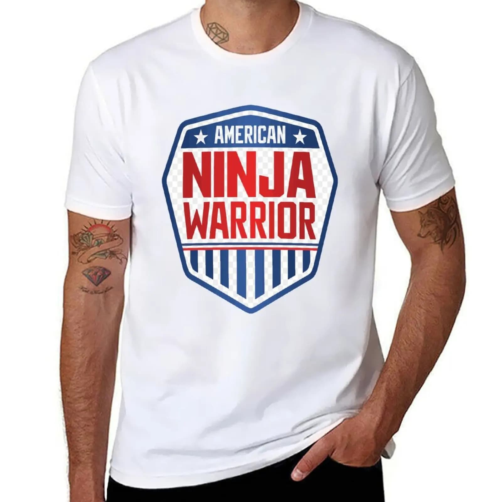 American Ninja Warrior Kids Camo T-Shirt black cotton t-shirt plain for man package t shirts with prints T-Shirt