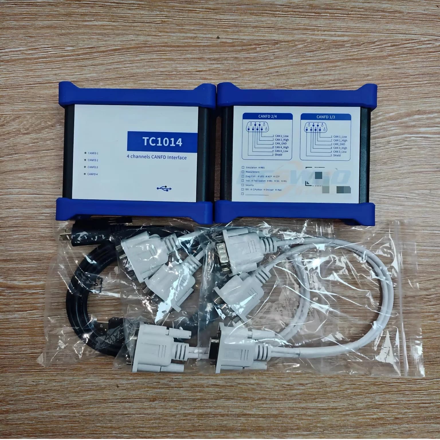 TOSUN TC1014 CAN FD Interface Card Bus 4-Channel USB-Connected Portable 8MbpS Sample Rate Message Analysis Automotive Industrial
