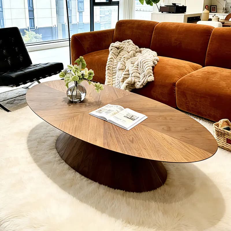Industrial Decoration Coffee Table Wood Living Room Luxury Round Unique Side Table Minimalist Standing Meubles Salon Furniture