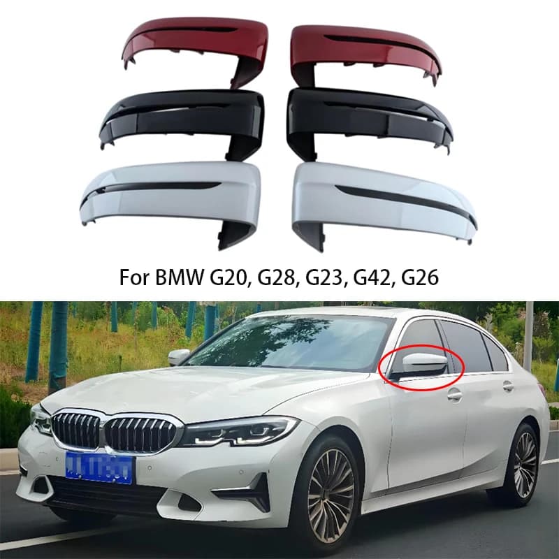 Car Rearview Mirror Cover Reverse Mirror Shell Case Shell Housing for BMW G20, G28, G23, G42, G26