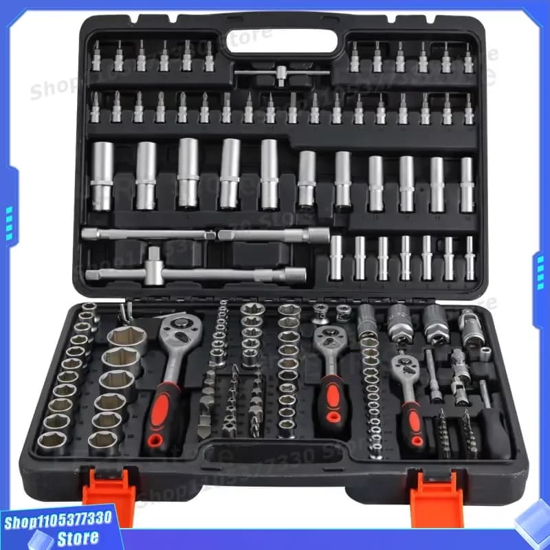 172 Piece Socket Wrench Set Professional Mechanical Repair Tool Kit for Car Household Maintenance Auto Garage Equipment