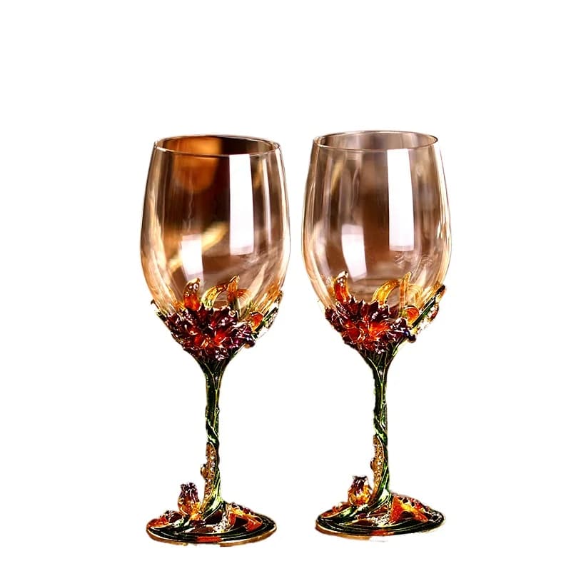 Gold Crystal Wine Glass Water Holder Bottle Holder Luxury Red Wine Wine Glass Set Goblet Flute