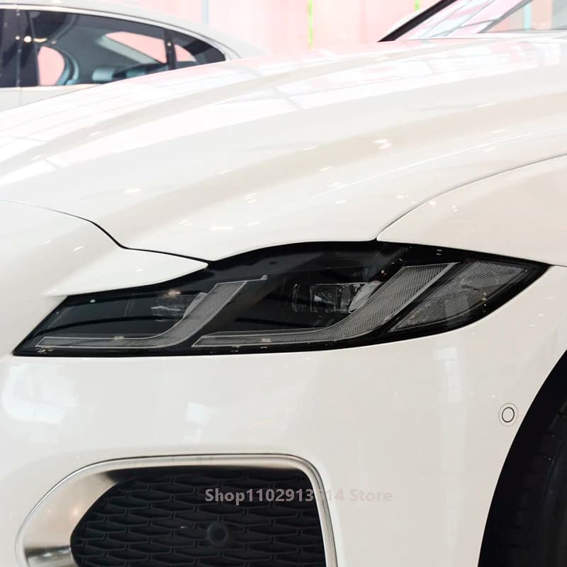 For Jaguar XF 2016-2023 Car Headlight Protective Film Vinyl Restoration Transparent Black TPU Car Repair Sticker