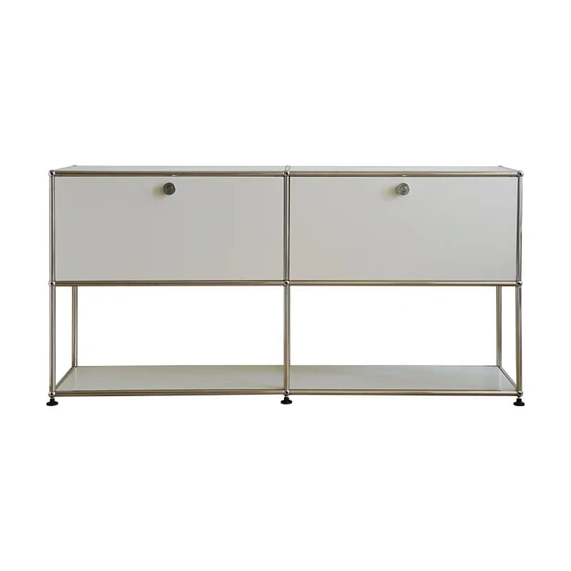CX Cream-Style Used Modular Combination Stainless Steel Dining Edge Storage Entryway Chest of Drawers