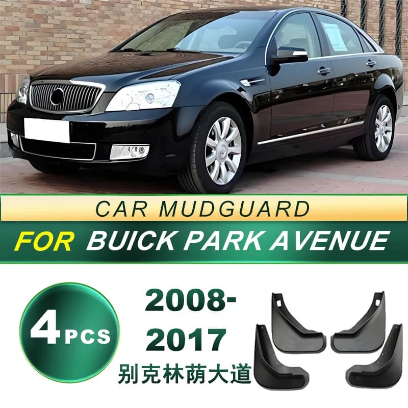 For Buick Park Avenue 2008-2017 GM Platform Mud Flaps 4Pcs Soft Rubber Splash Guards Executive Sedan OEM Style Perfect Fit