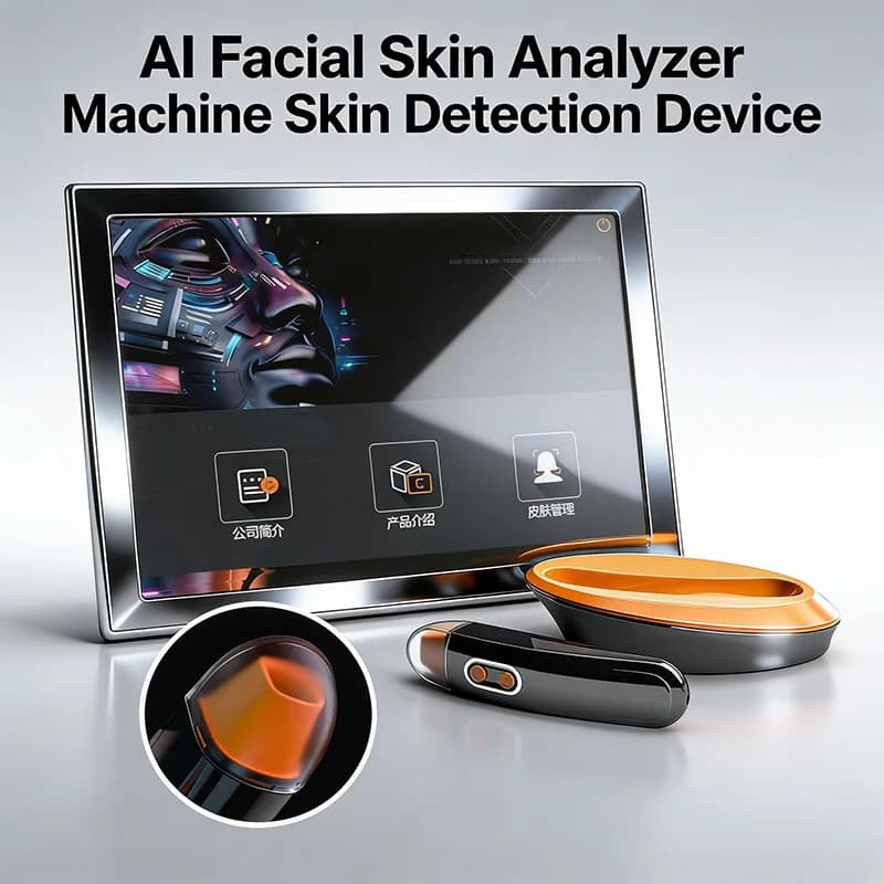 AI Smart 3D Hair Scalp  Portable Desktop Acne Pigmentation Wrinkle Diagnosis Detector With Report Printing