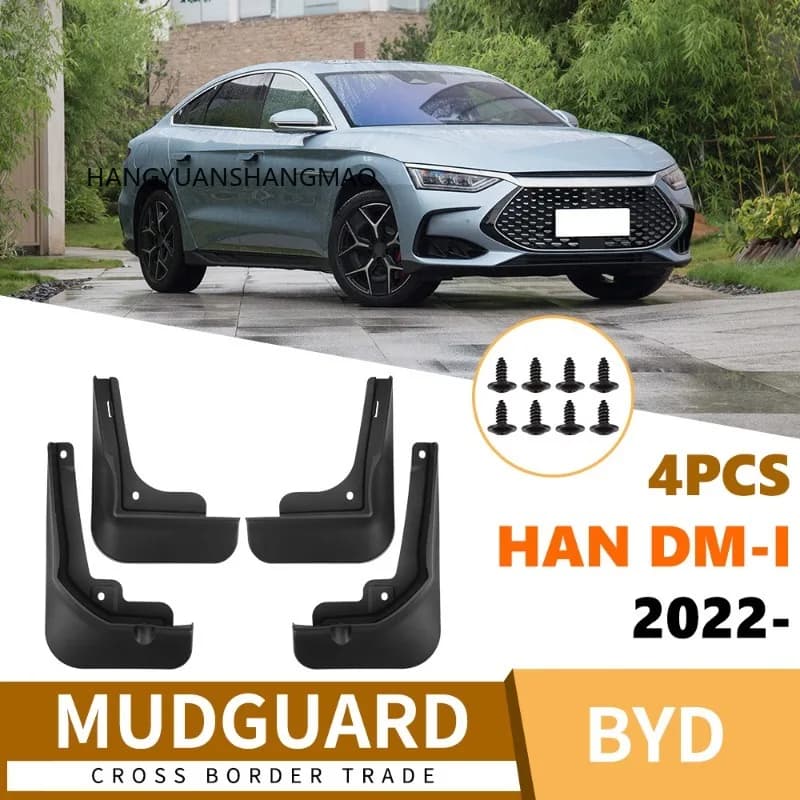 Mudguard Splash Guards Car Mud Flaps Auto Exterior Parts for BYD Han DM-i 2022-2025 Black ABS Fender Protector Car Accessories