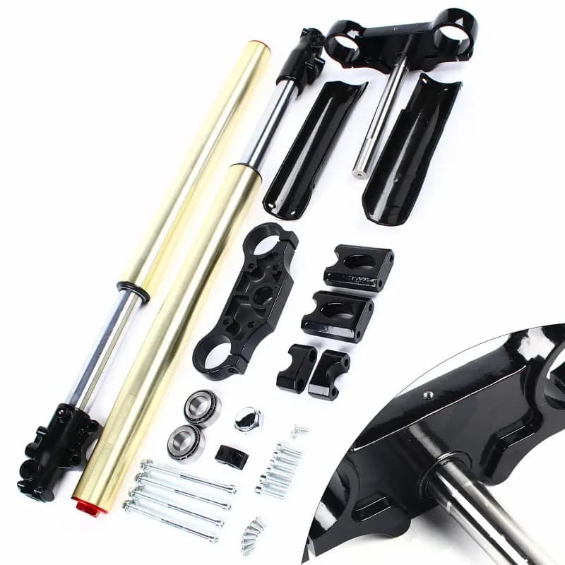 29" Front Fork Suspension Shock 45/48mm Triple Tree Clamps For Dirt Pit Bike New
