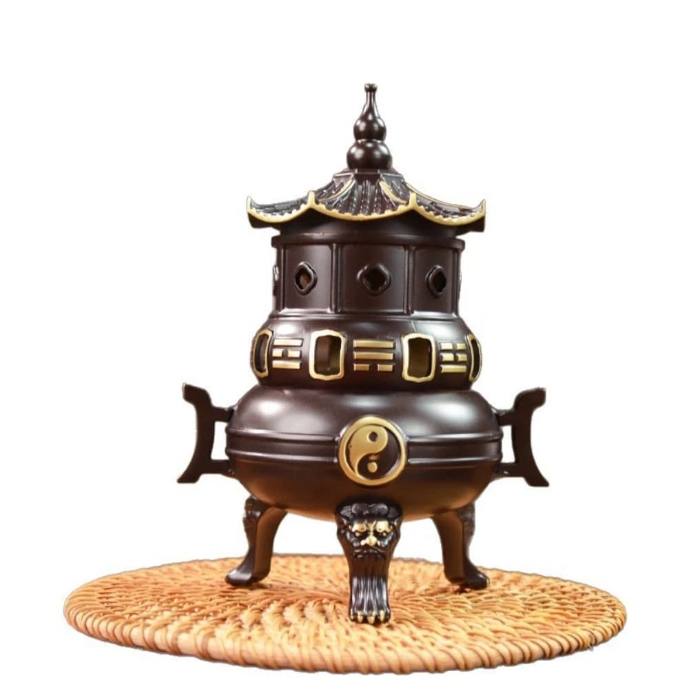 Brass Incense Holder Burner Zen Tea Room Incense Burner Home Decor Full Brass  Room Decoration Aromatherapy Incense Holder
