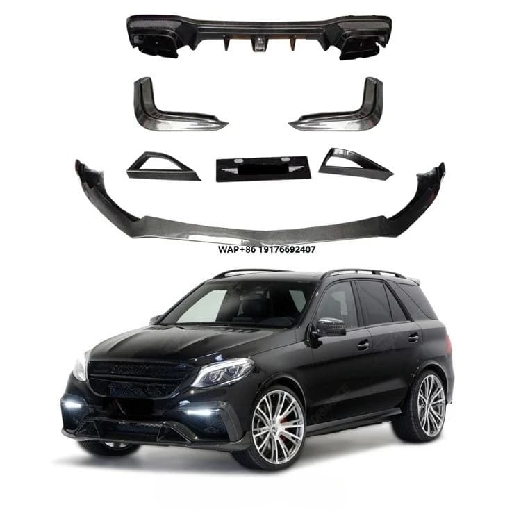 B Style Conversion Body Kit for  GLE W166 SUV Modified Carbon Fiber Front Lip Rear Diffusers Front Splitter Carkit