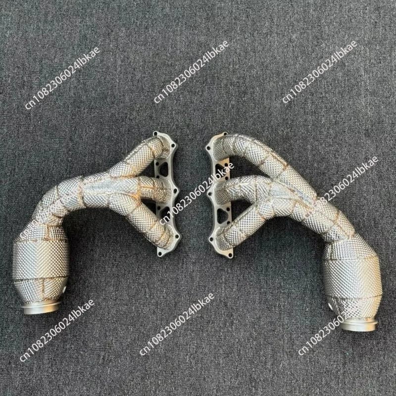 304 stainless steel exhaust downpipe with heat shield for Porsche 911 991.1 997 GT3 rs 3.8L exhaust header