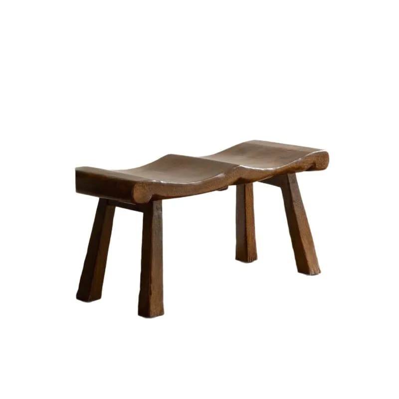 Solid wood wave stool bench retro shoe changing stool bedside stool bench