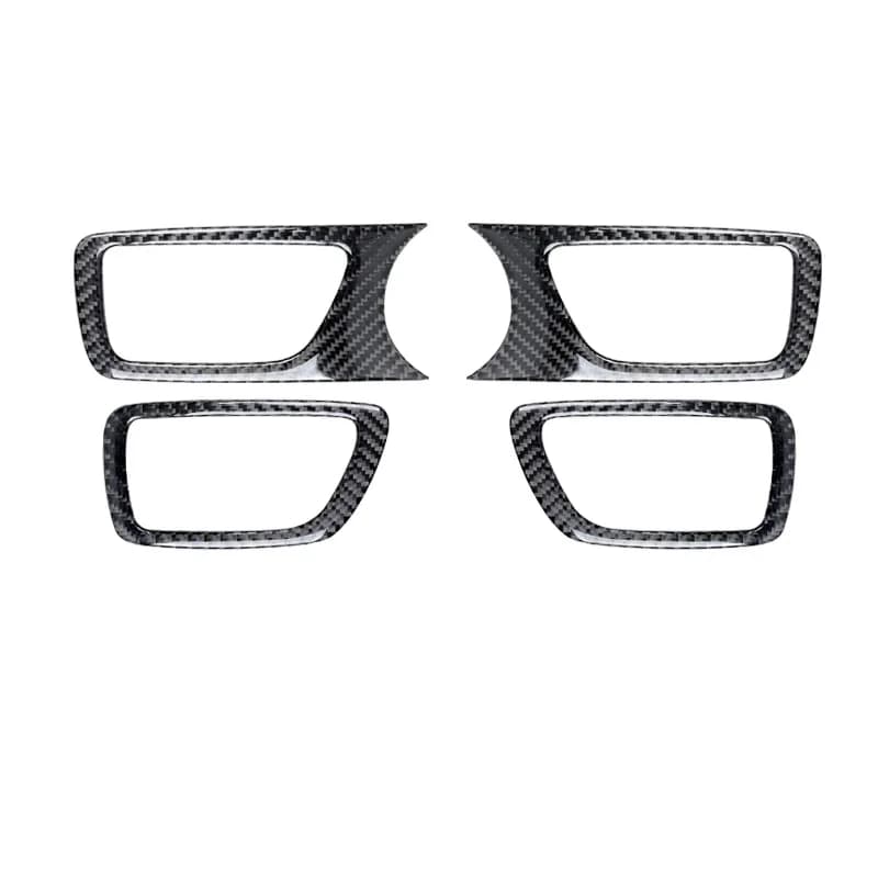For 12-15 Toyota Tacoma Car Interior Modification Carbon Fiber Front and Rear Door Handle Decorative Stickers