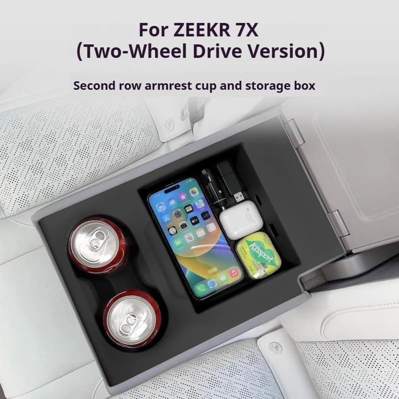 Car Interior Silicone Cup Holder Non-Slip Pad For Zeekr 7X 2024 Dust-Proof Protective Modification Auto Parts