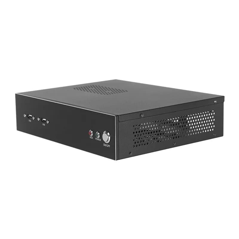 Control micro HTPC industrial computer host aluminum panel with metal switch