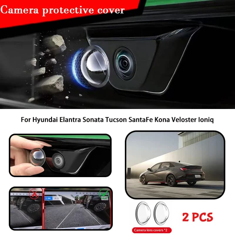 Lens Cover Car Camera Protective Cover For Hyundai Elantra Sonata Tucson SantaFe Kona Veloster Ioniq