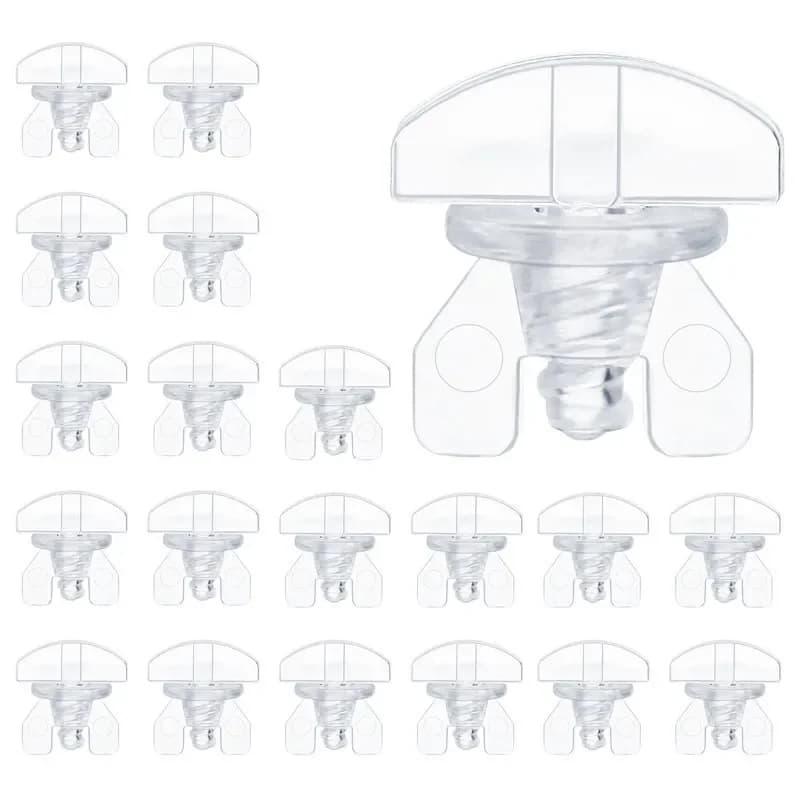 20Pcs/set Curtain Track Stoppers Plastic Fasteners Easy Install Sliding Gliders Curtain Fasteners Accessories Home Decor
