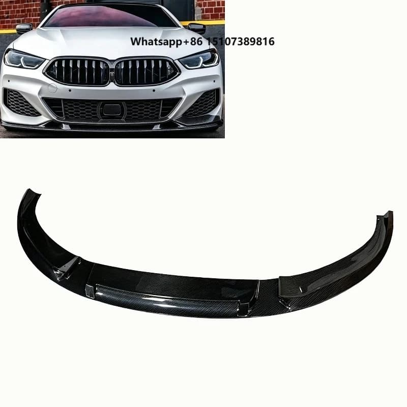 Dry Carbon Fiber Front Bumper Lip Splitters  Front Lip 3D Style for 8 Series G14 G15 G16 M Sport 2 Door 4 Door 2018-2021