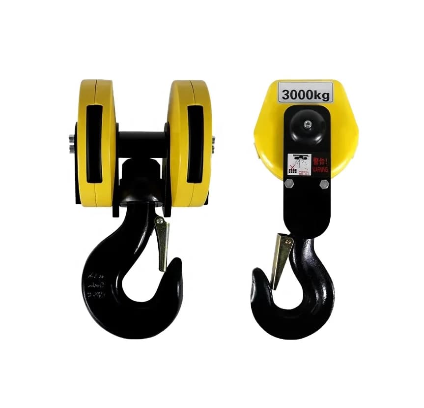 New European Hook Pulley Block Ball Bearing Metal Gantry Crane Hook Lifting Goods 0.5-100t Capacity DIN FEM Standard Zhesai