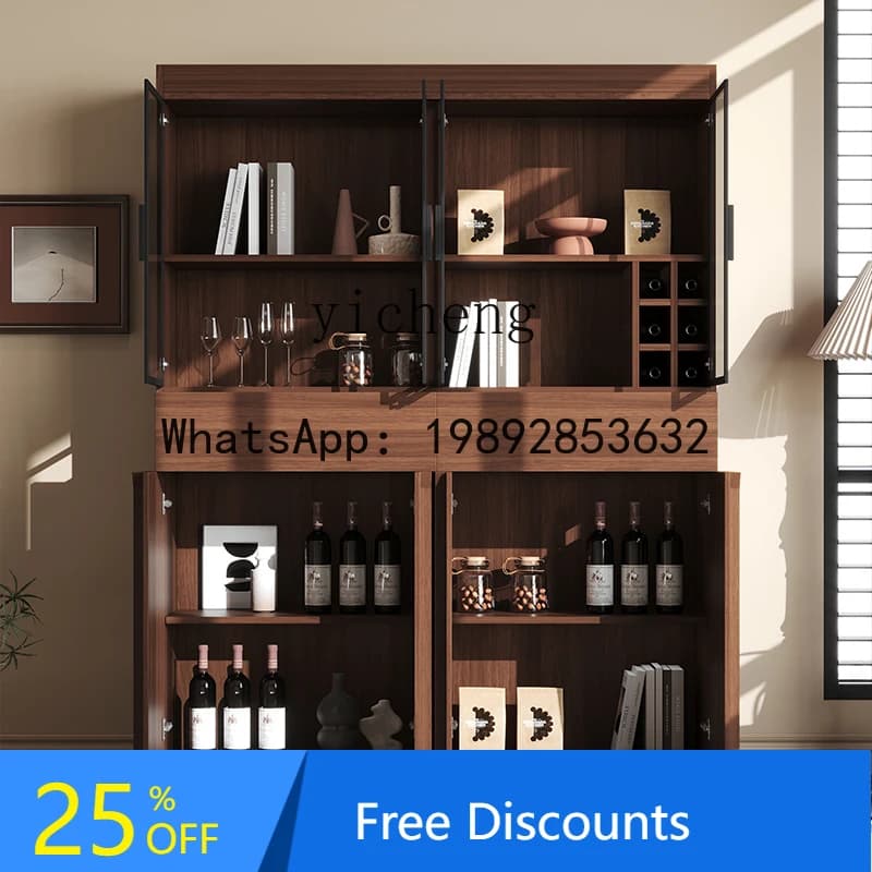 AA   ancient style retro solid wood against the wall dining side  cabinet multi-layer storage display storage cabinet
