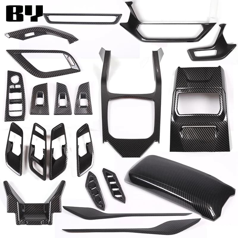For BMW 1 2 Series F40 F44 2023-2024 ABS Carbon Fiber Interior Kit Dashboard Console Gear Shift Panel Trim Stickers  Accessory