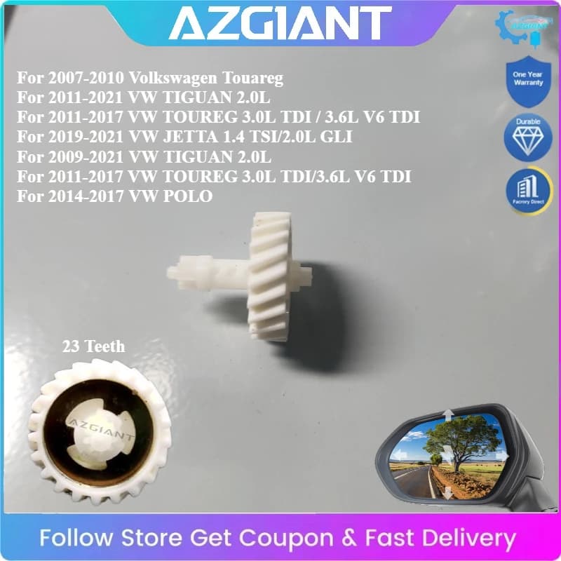 AZGIANT Car Mirror Blind Spot Side Rear View Adjust Actuator Inner Gear for VW Touareg JETTA TIGUAN TOUREG POLO Repair Kits