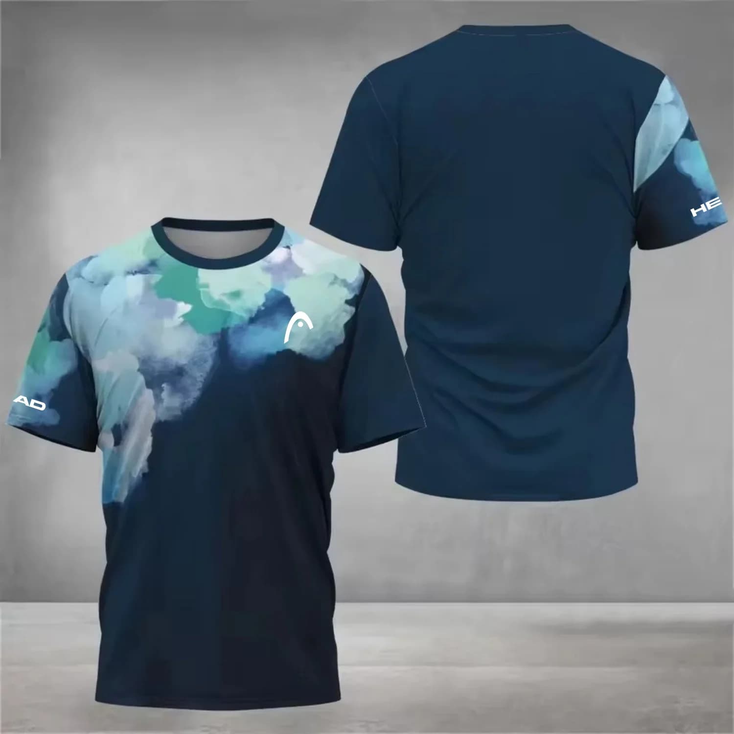 Men's T-shirt tie dye 3D printed quick drying tennis and pickle sports T-shirt street fashion short sleeved