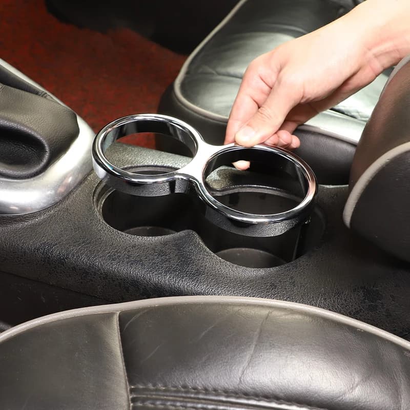 For Hummer H3 2005-2009 Aluminum Alloy Car Central Control Water Cup Holder Decorative Frame Cover Trim Car Interior Accessories