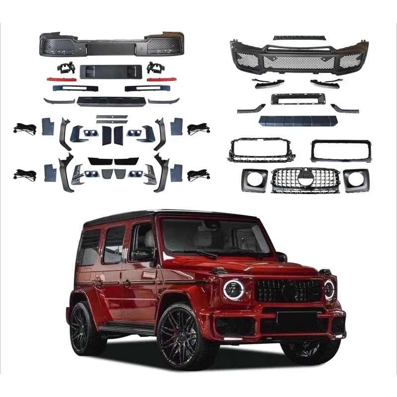 Front and rear bars mid-net car for W464 2019 + upgrade surround