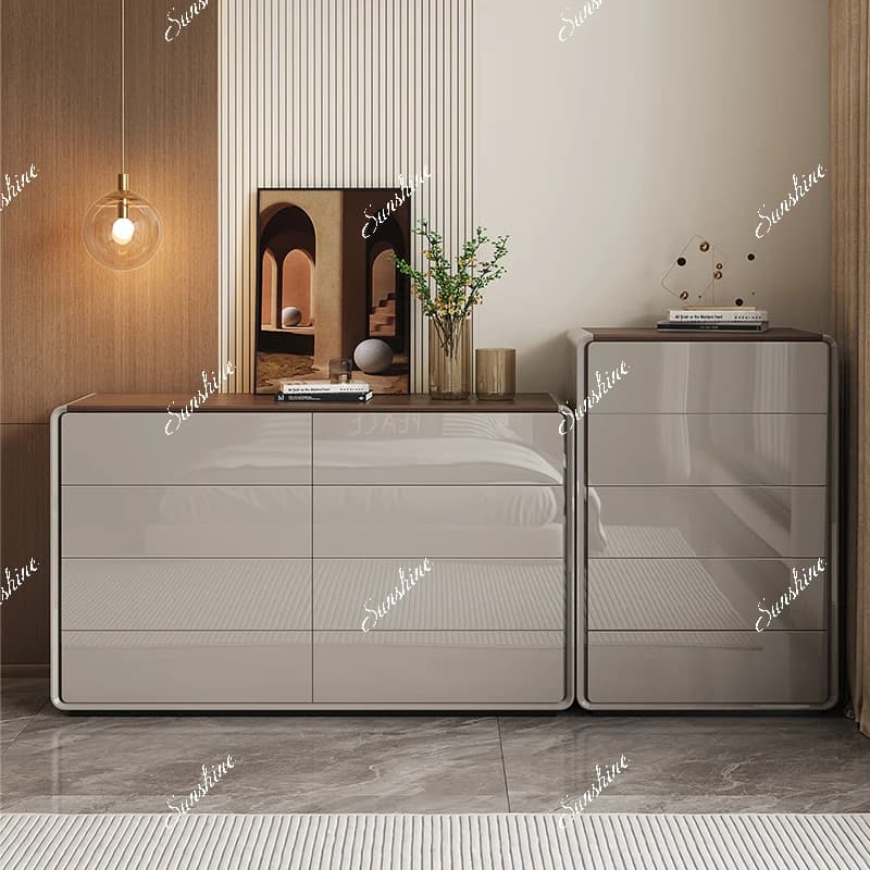 Light luxury style living room wall storage chest of drawers modern simple creative storage cabinet