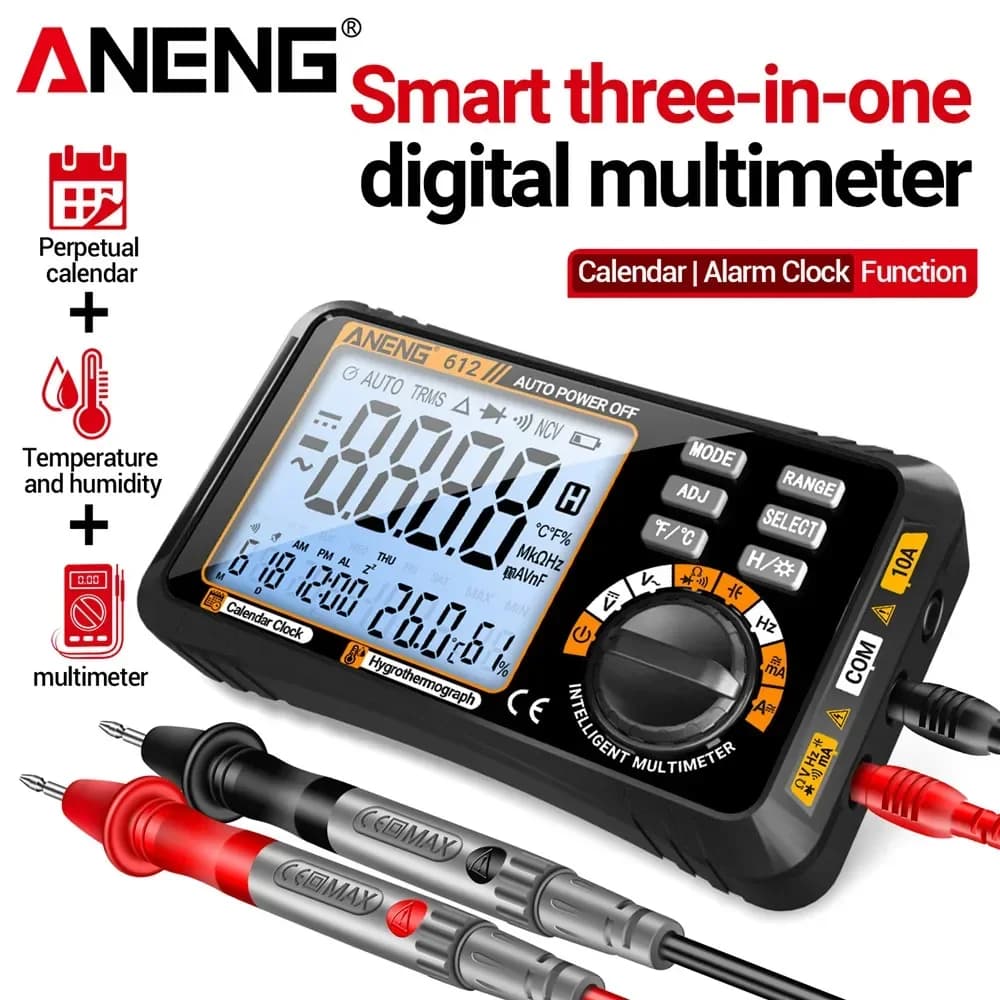 ANENG 612 Smart Digital Multimeters AC/DC Current Voltage Resistance Capacitance Professional Measurement Multimetro Test Tools